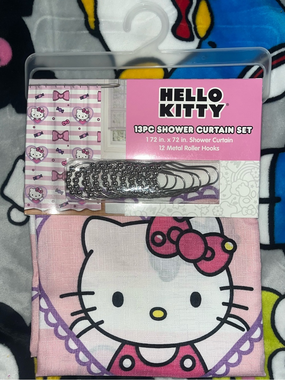 Hello Kitty Pink Shower Curtain 13 pc Set NEW NWT
